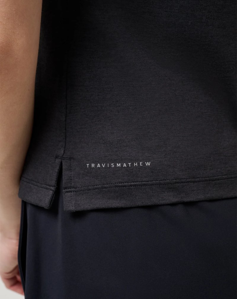 Travis Mathew Skyloft Light ladies polo, heather black