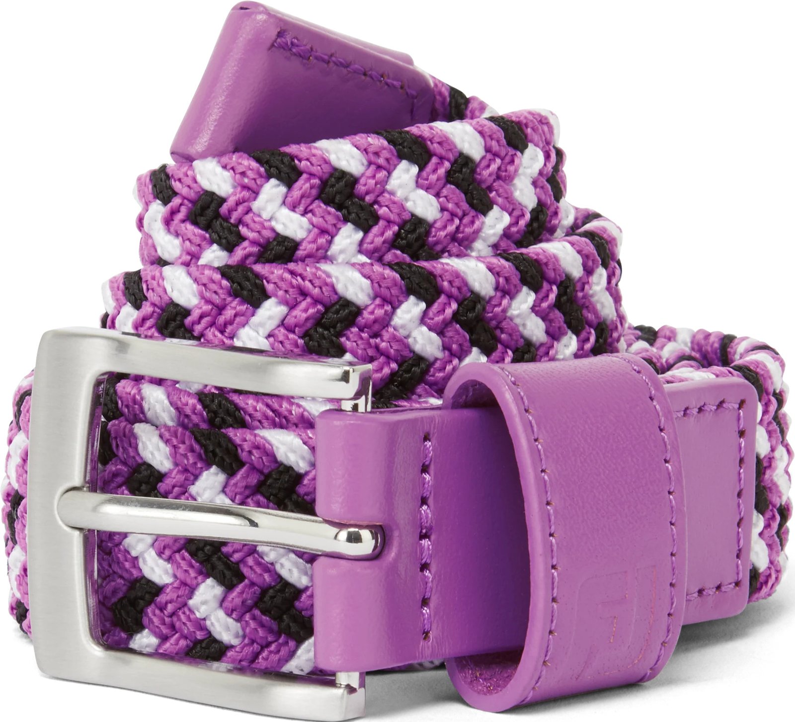 FootJoy Braided unisex belt, black/white/berry
