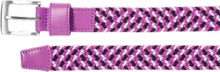FootJoy Braided unisex belt, black/white/berry