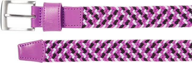 FootJoy Braided unisex belt, black/white/berry
