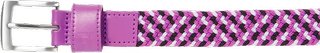 FootJoy Braided unisex belt, black/white/berry