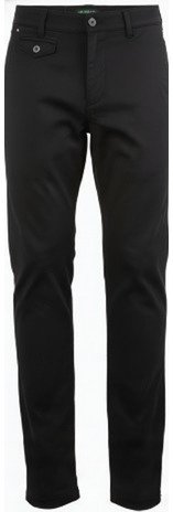 Golf trousers laid flat, waistband and leg line visible