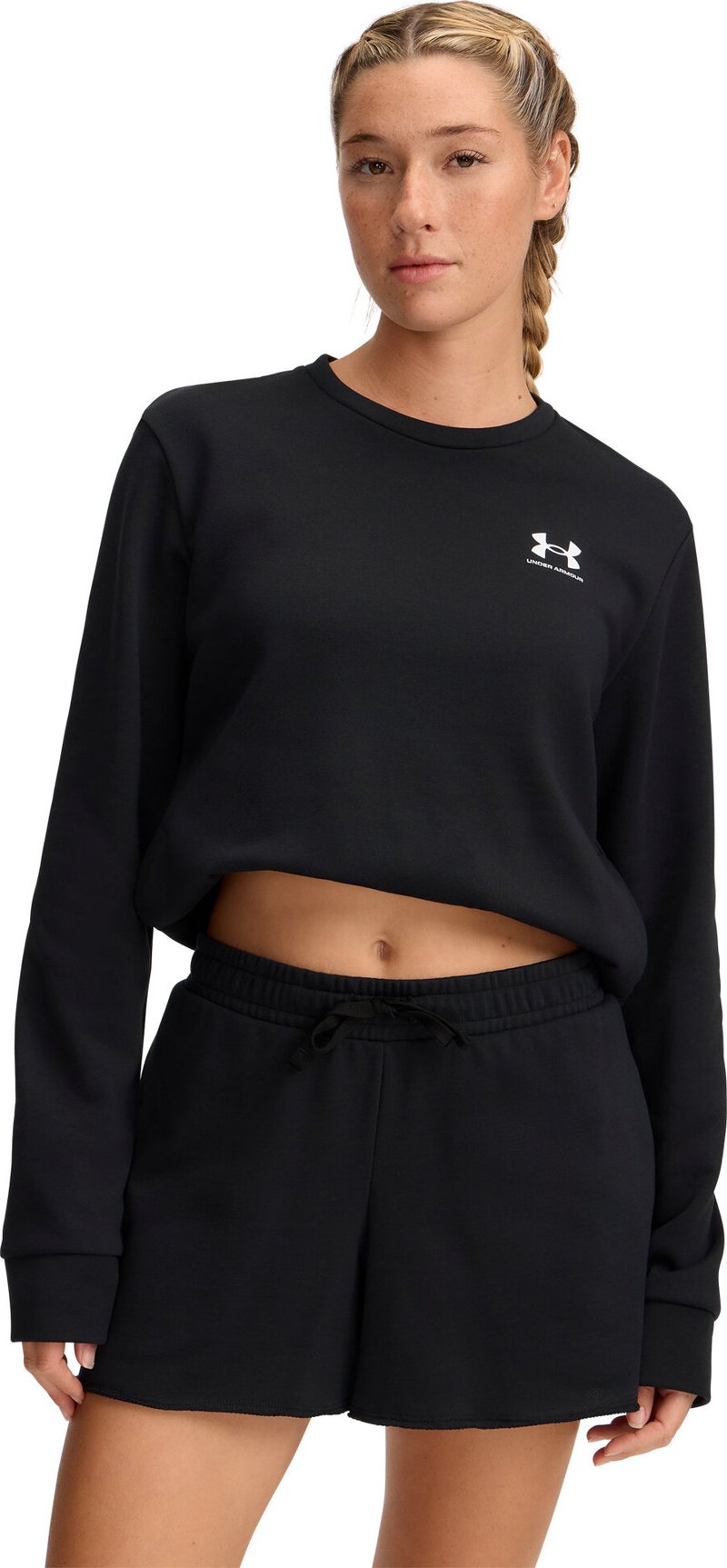 Under Armour Rival Terry Crew women's sweatshirt, black