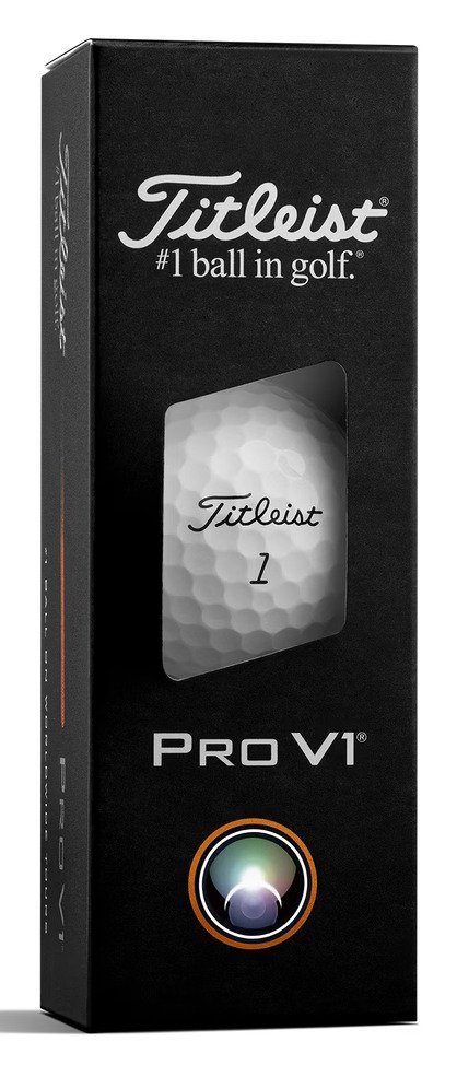 Titleist Pro V1 golf balls, text color: black, standard numbering 1-4, Text: X - 3 balls