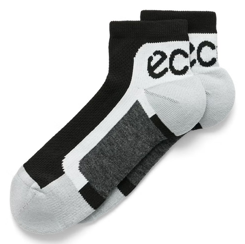 Ecco Tech Sporty Ankle-Cut socks, Black/White
