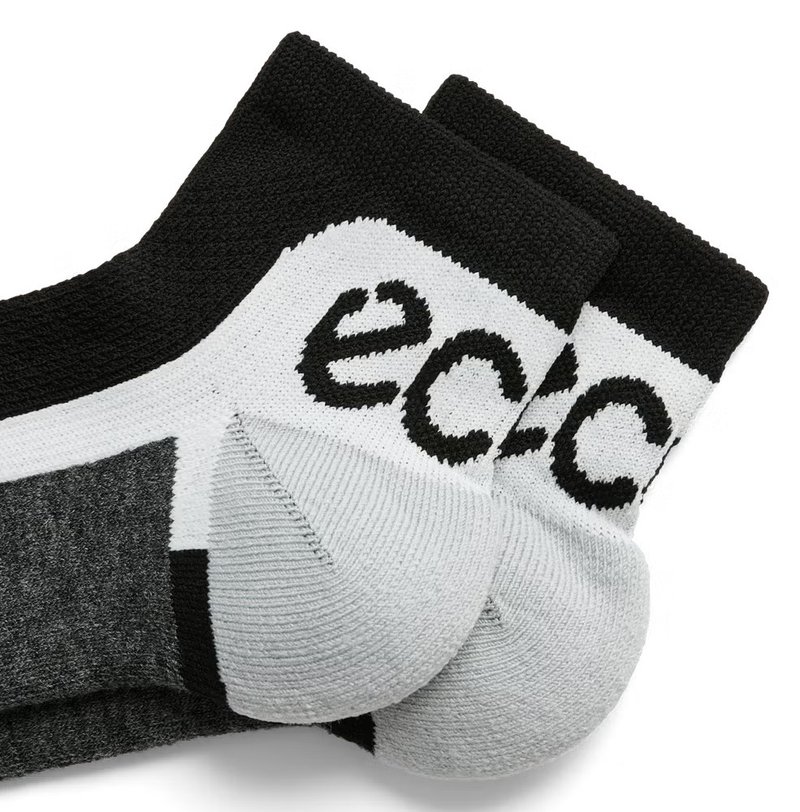 Ecco Tech Sporty Ankle-Cut socks, Black/White