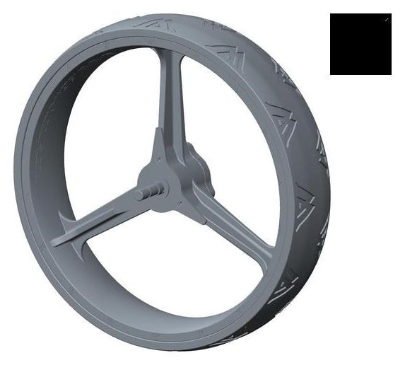 Big Max Rear Wheel (1PC) trolley accessory, black