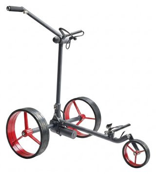Davies Caddy SMART DHC electric trolley, black/red wheels