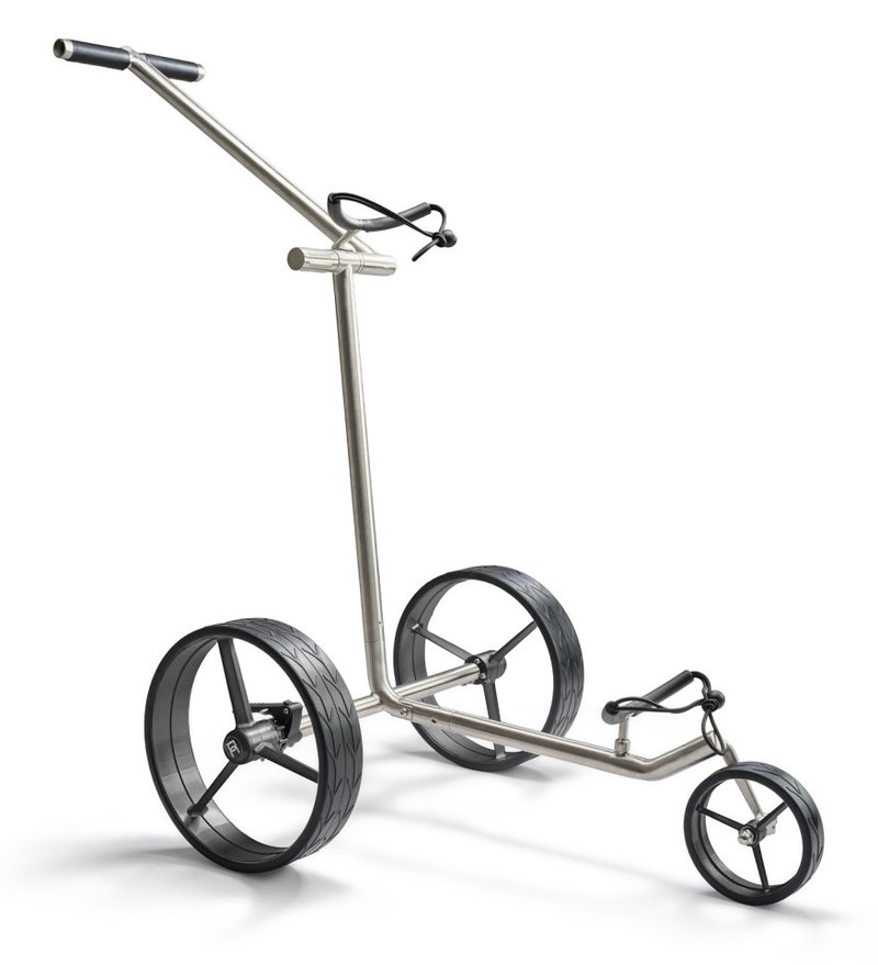 Davies Caddy Elegant manual trolley, brush/black star wheels