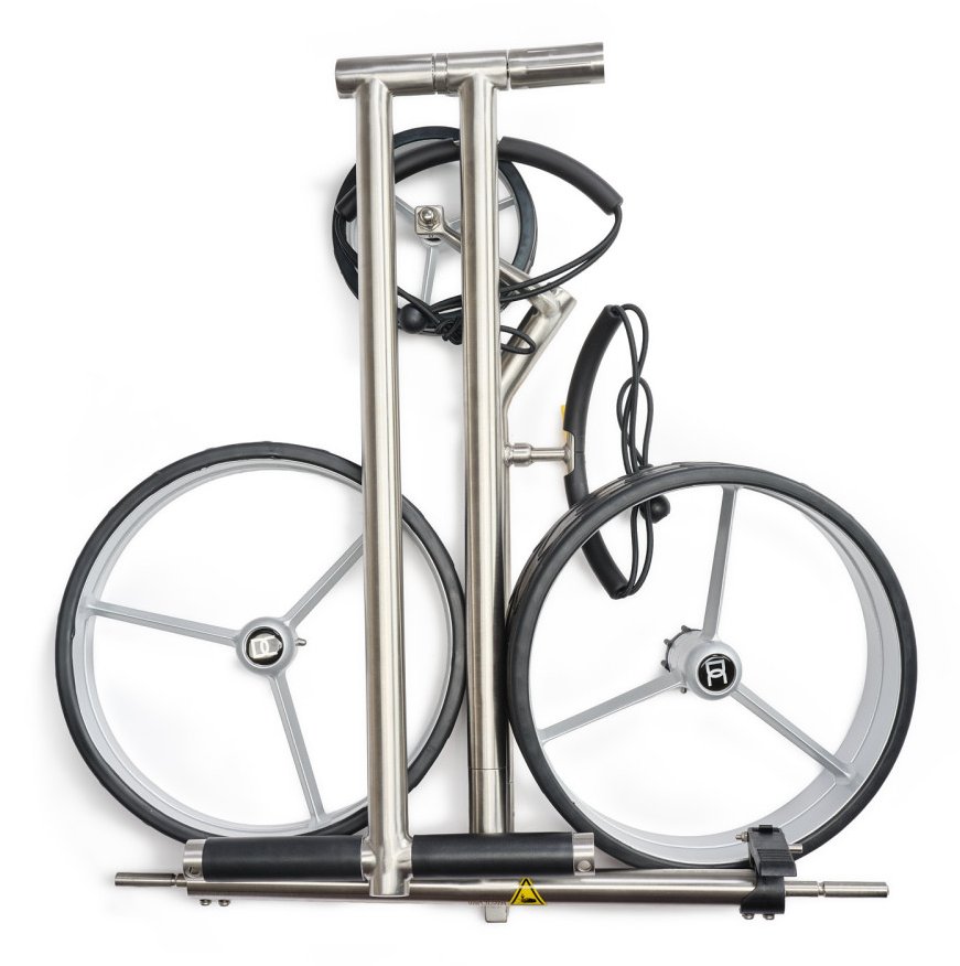 Davies Caddy Elegant manual trolley, brush/black star wheels