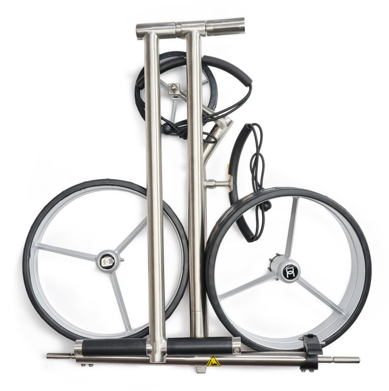 Davies Caddy Elegant manual trolley, brush/black star wheels