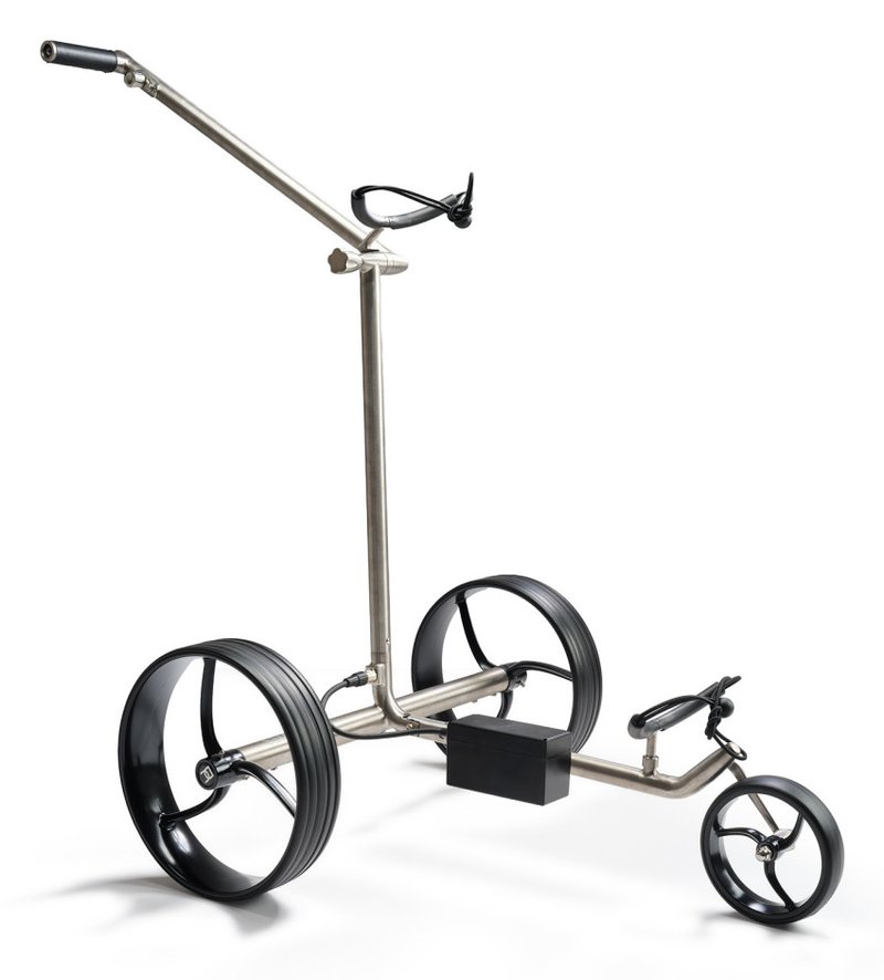 Davies Caddy Titan electric trolley, grey/black wheels