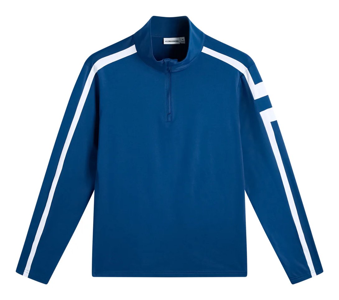 J.Lindeberg Keaton Quarter Zip men's mid layer, Estate Blue