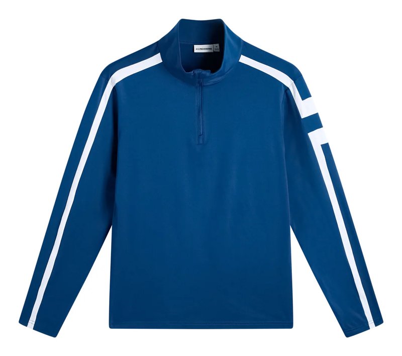 J.Lindeberg Keaton Quarter Zip men's mid layer, Estate Blue
