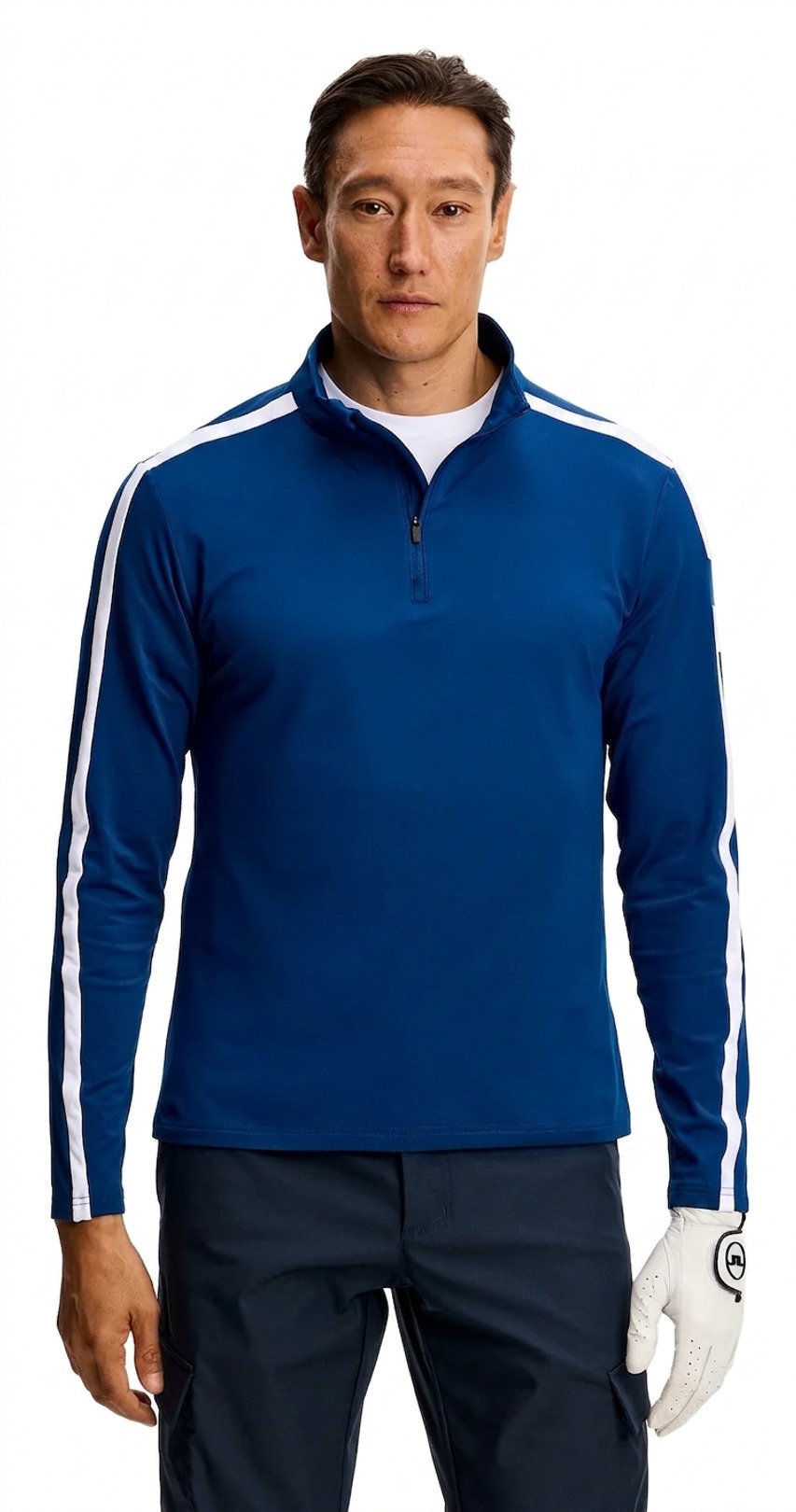 J.Lindeberg Keaton Quarter Zip men's mid layer, Estate Blue