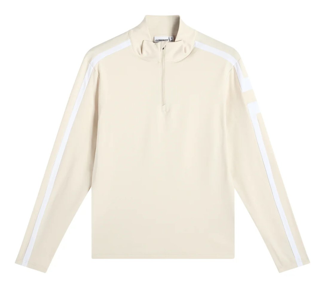 J.Lindeberg Keaton Quarter Zip men's mid layer, Moonbeam