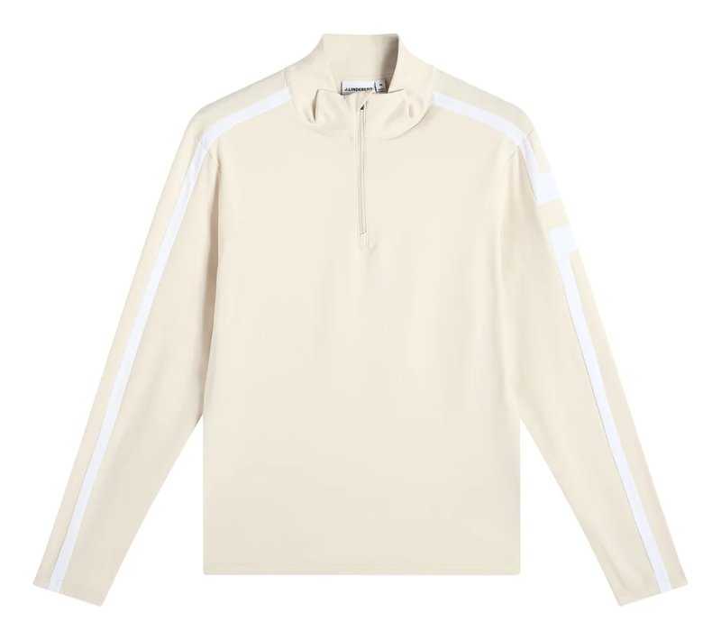 J.Lindeberg Keaton Quarter Zip men's mid layer, Moonbeam
