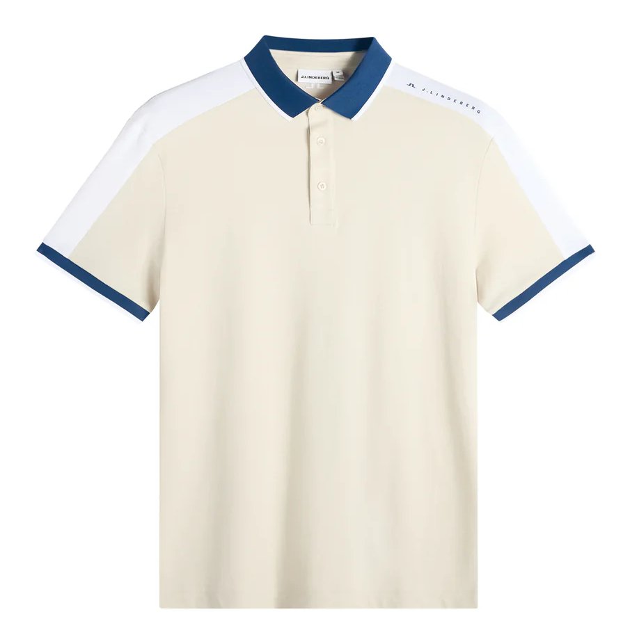 J.Lindeberg Jace men's polo, Moonbeam