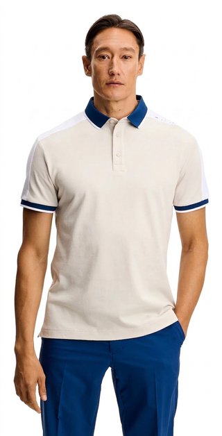 J.Lindeberg Jace men's polo, Moonbeam