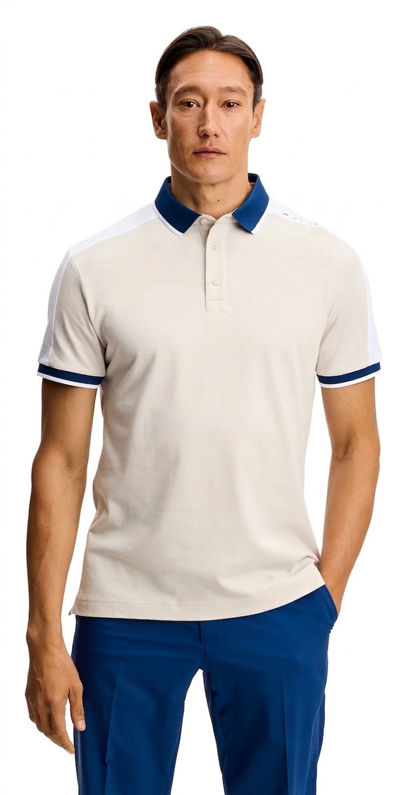 J.Lindeberg Jace men's polo, Moonbeam