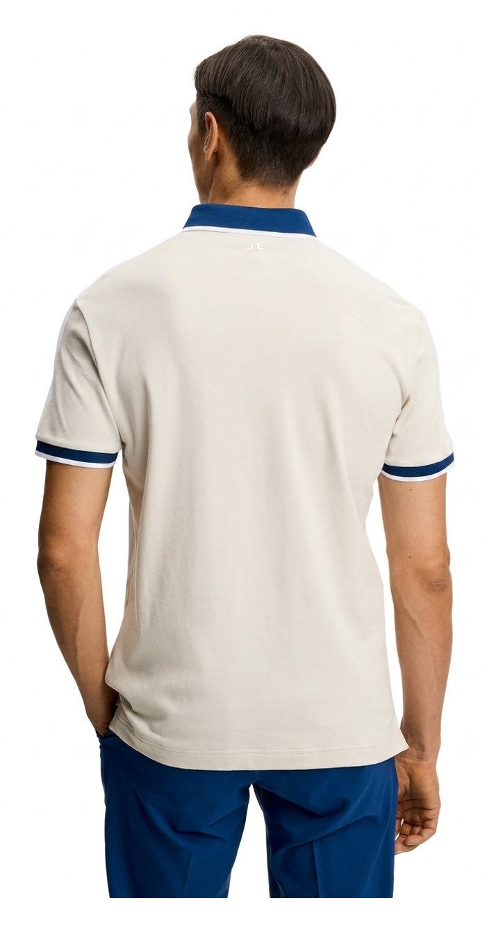 J.Lindeberg Jace men's polo, Moonbeam