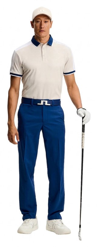 J.Lindeberg Jace men's polo, Moonbeam