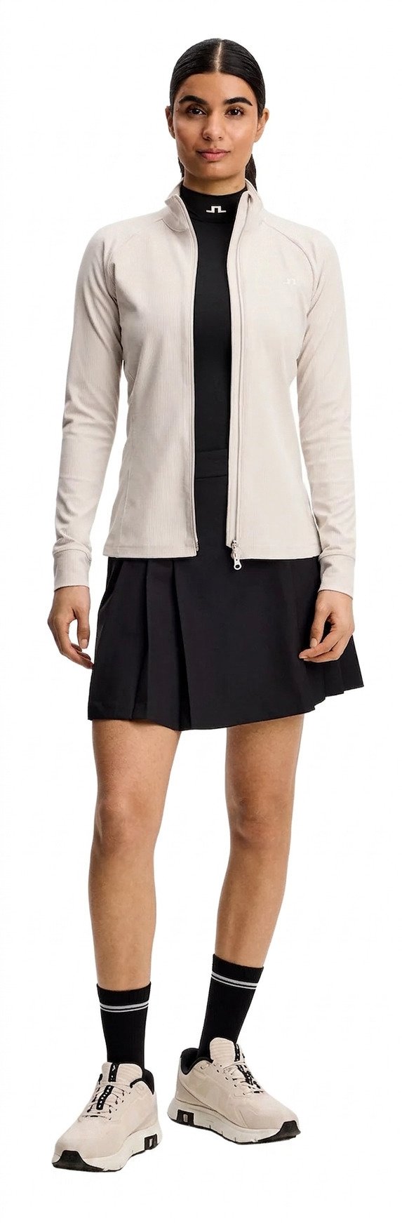 J.Lindeberg Mel Rib Mid Layer women's mid layer, Moonbeam