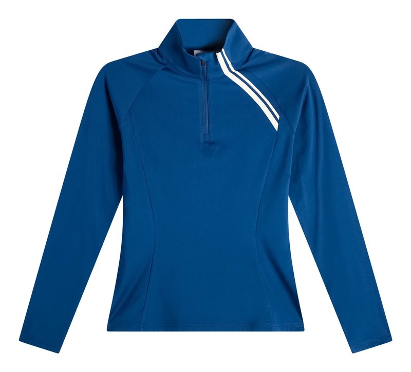 J.Lindeberg Nadu Quarter Zip women's mid layer, Estate Blue