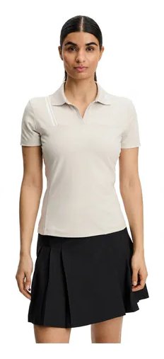 J.Lindeberg Melli women's polo, moonbeam