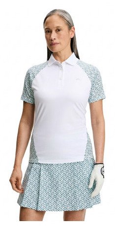 J.Lindeberg Chiara Polo women's polo, Ladder White Bay