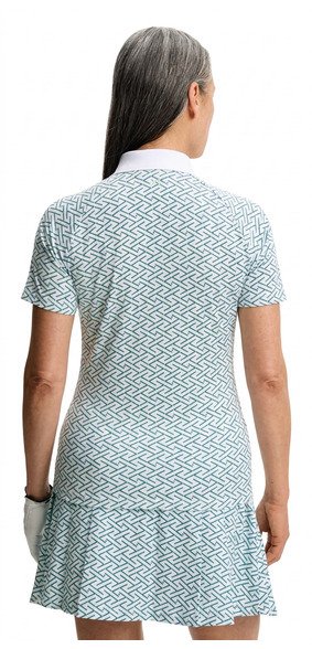 J.Lindeberg Chiara Polo women's polo, Ladder White Bay