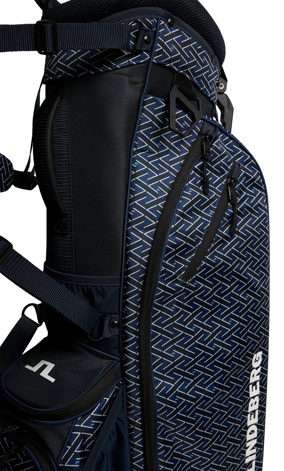 J.Lindeberg JL Flare Printed golf bag, Ladder Estate Navy