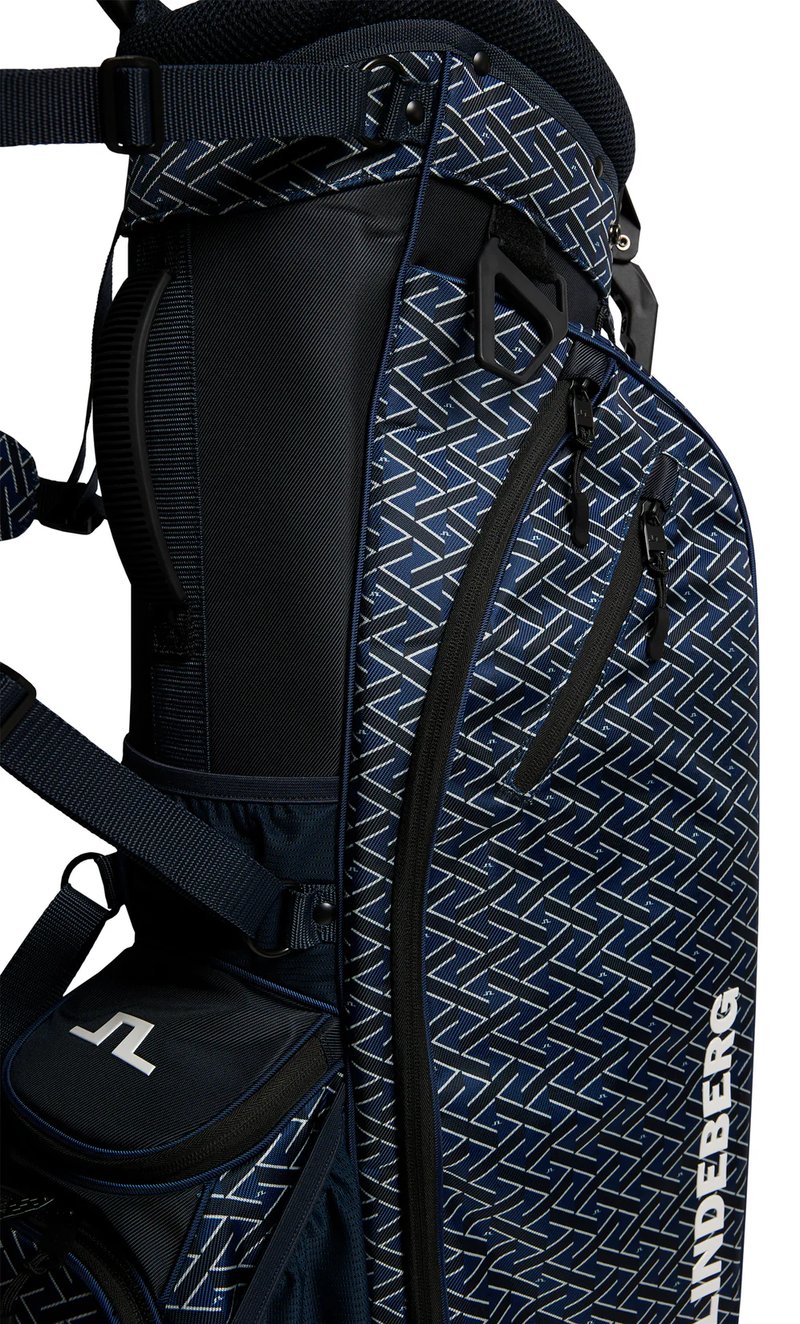 J.Lindeberg JL Flare Printed golf bag, Ladder Estate Navy