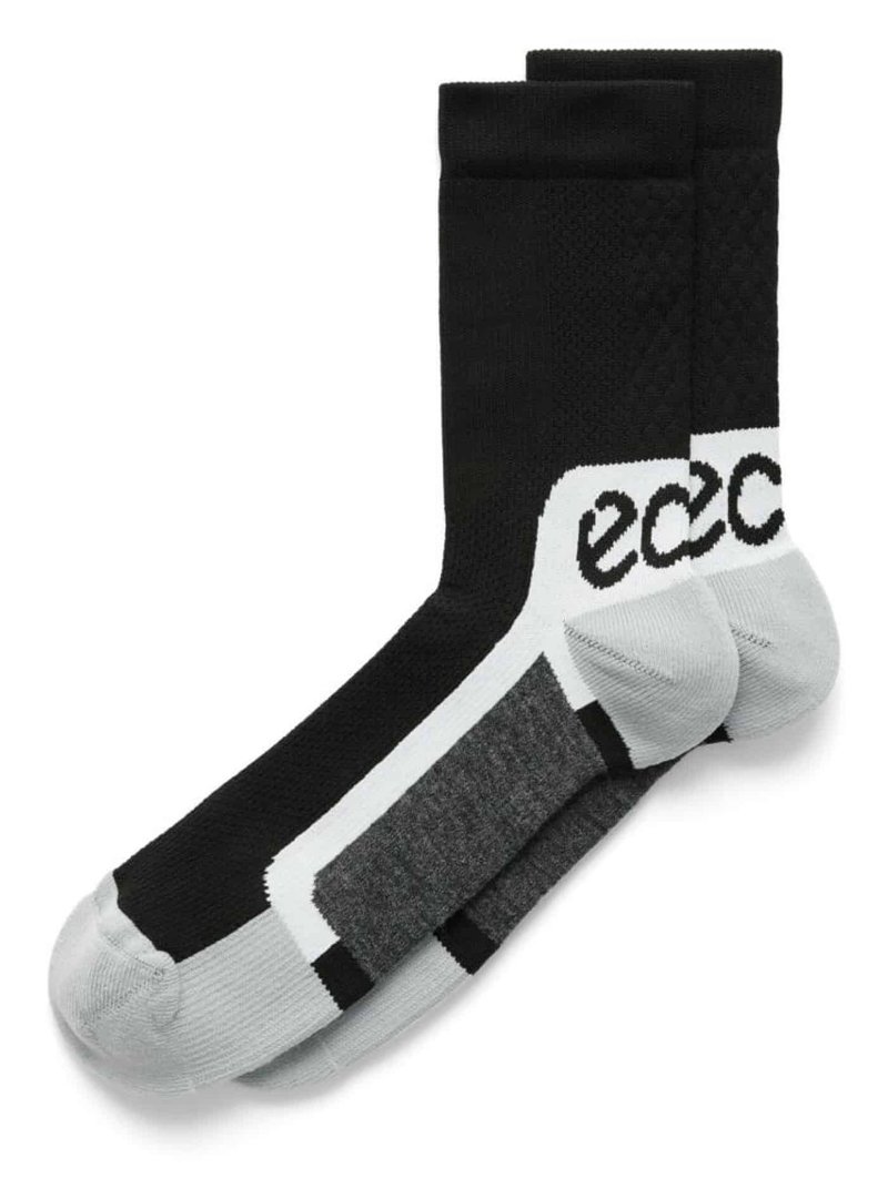 Ecco Tech Sporty Mid-Cut socks, black/white