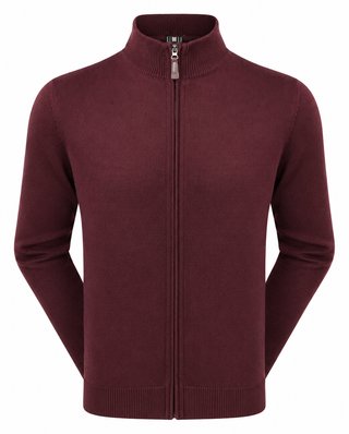 FootJoy drirelease Full-Zip Lined men's sweater, port