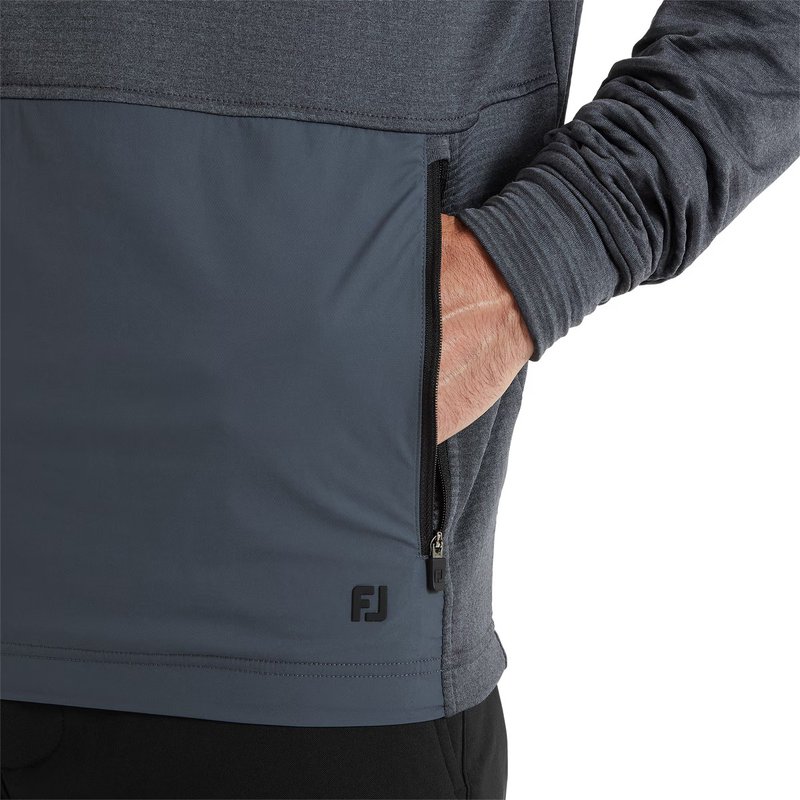 FootJoy ThermoSeries Crossover men's hoodie, charcoal