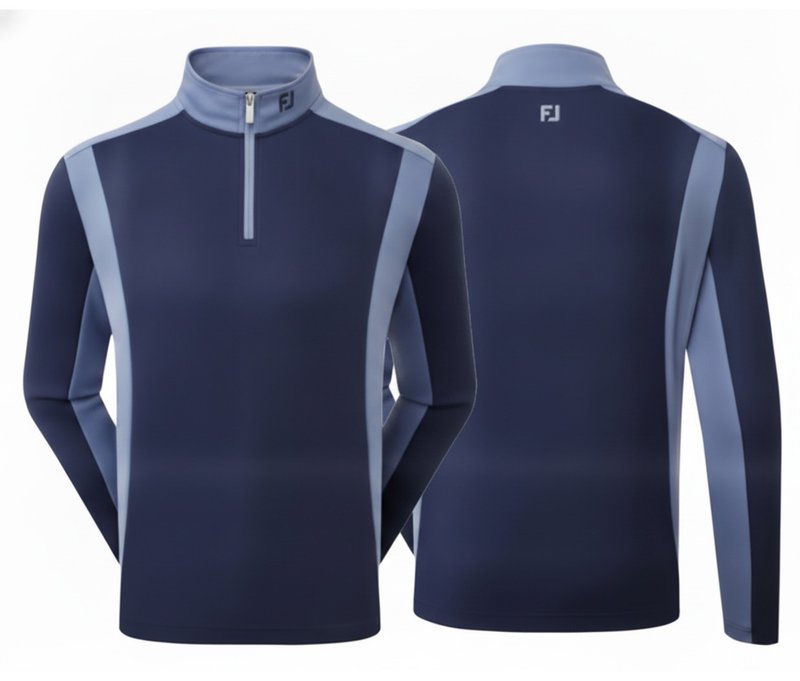 FootJoy ThermoSeries Blocked men's midlayer sweatshirt, navy/midnight
