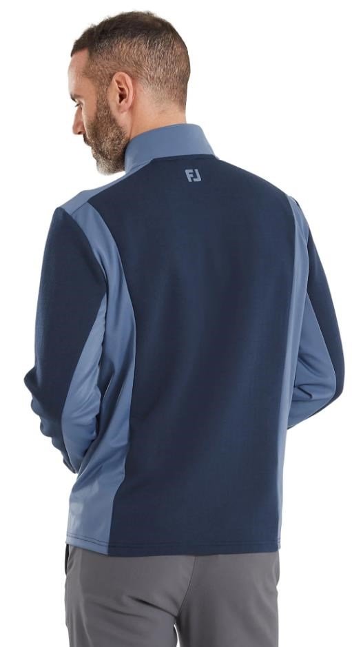 FootJoy ThermoSeries Blocked men's midlayer sweatshirt, navy/midnight