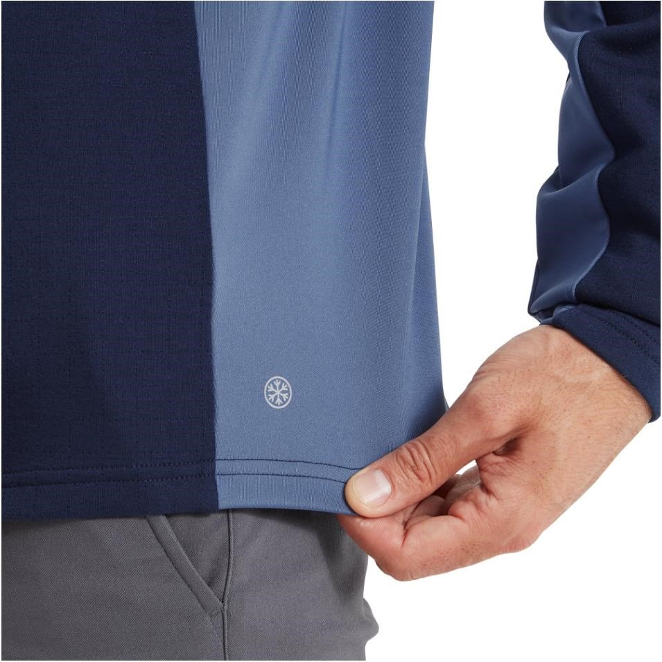 FootJoy ThermoSeries Blocked men's midlayer sweatshirt, navy/midnight