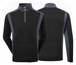 FootJoy ThermoSeries Blocked Midlayer men's sweatshirt, black/charcoal
