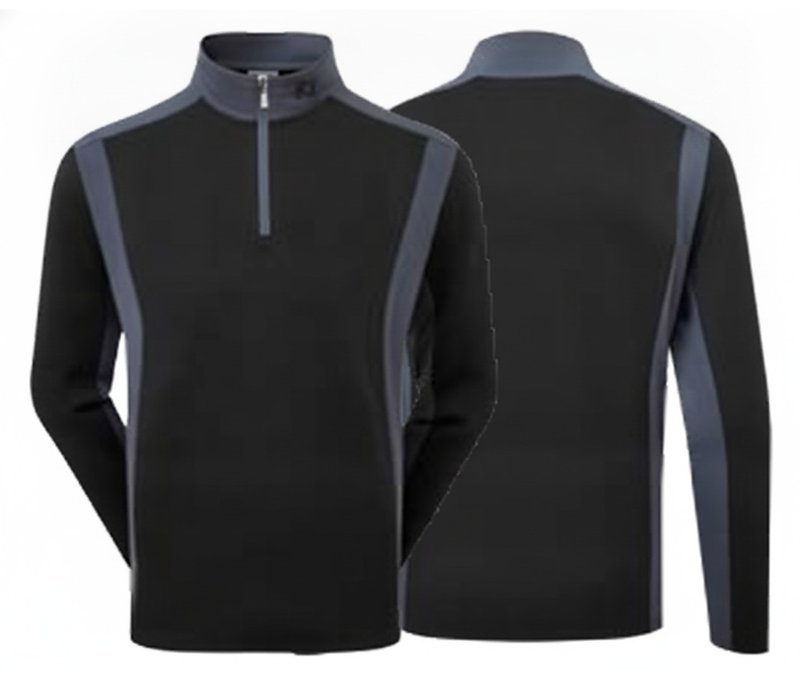 FootJoy ThermoSeries Blocked Midlayer men's sweatshirt, black/charcoal