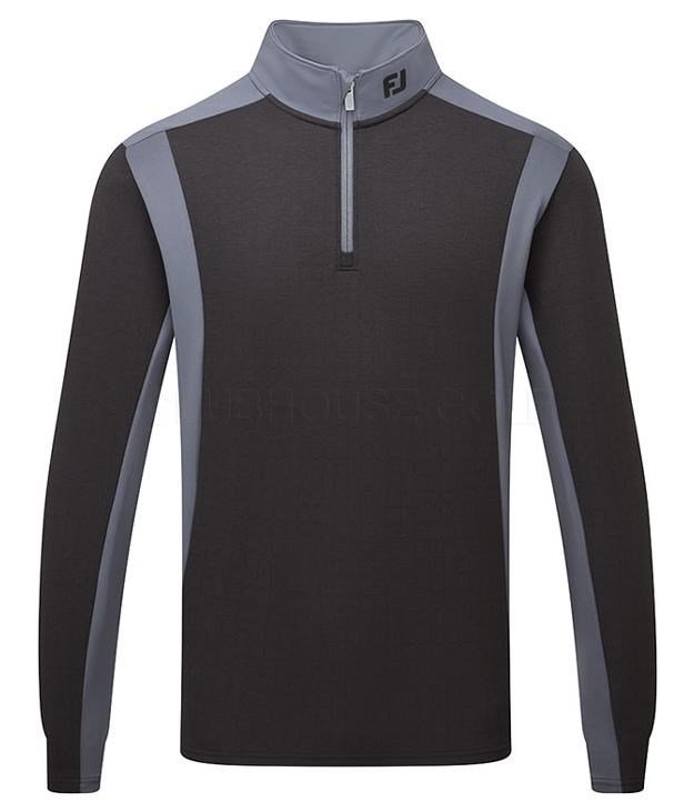 FootJoy ThermoSeries Blocked Midlayer men's sweatshirt, black/charcoal