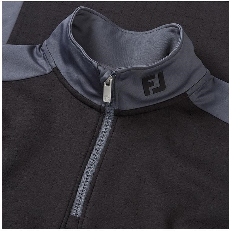 FootJoy ThermoSeries Blocked Midlayer men's sweatshirt, black/charcoal