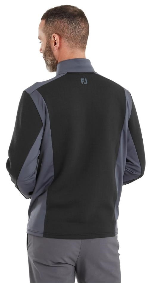 FootJoy ThermoSeries Blocked Midlayer men's sweatshirt, black/charcoal