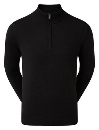 FootJoy drirelease Half-Zip Lined men's sweater, black