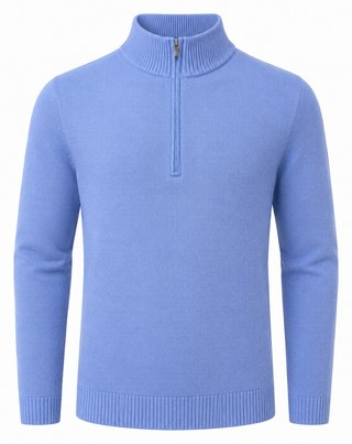 FootJoy drirelease Half-Zip Lined men's sweater, heather blue