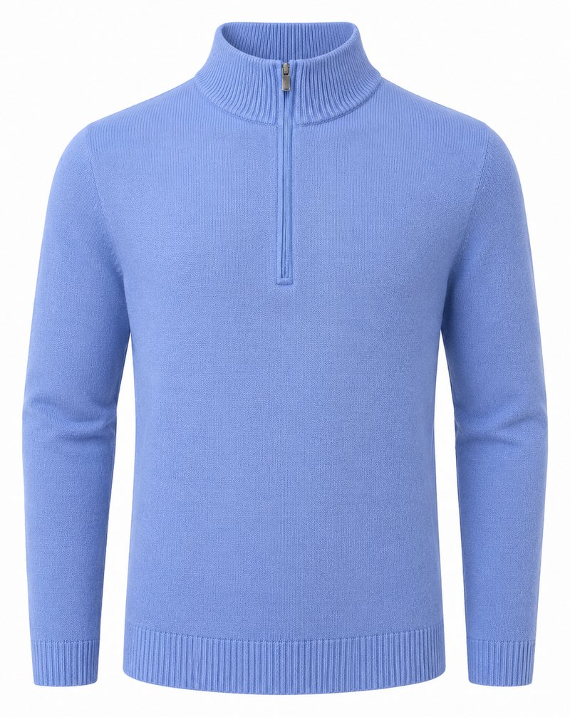 FootJoy drirelease Half-Zip Lined men's sweater, heather blue