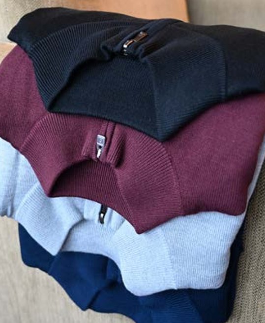FootJoy drirelease Half-Zip Lined men's sweater, heather blue