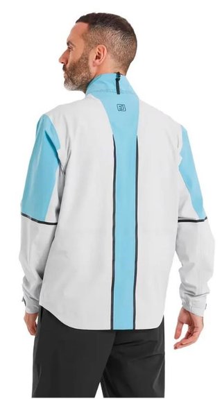 FootJoy DryJoys Select LX men's jacket, Mid Blue / Oyster Grey