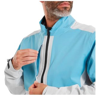 FootJoy DryJoys Select LX men's jacket, Mid Blue / Oyster Grey